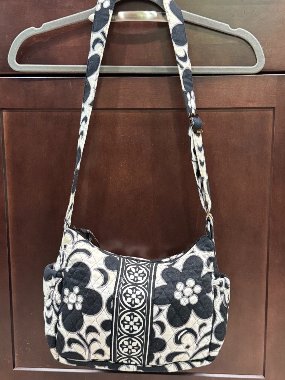 Striking Vera Bradley Hipster Crossbody Bag in Retired Night & Day Pattern